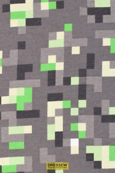 Minecraft Emerald Ore Flannelette Grey / Green