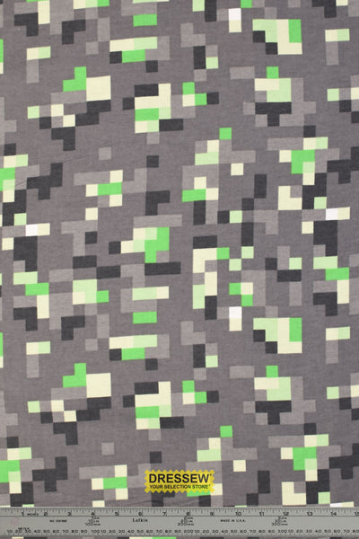 Minecraft Emerald Ore Flannelette Grey / Green
