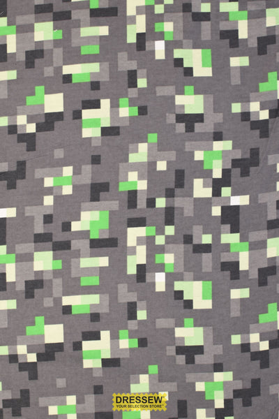 Minecraft Emerald Ore Flannelette Grey / Green
