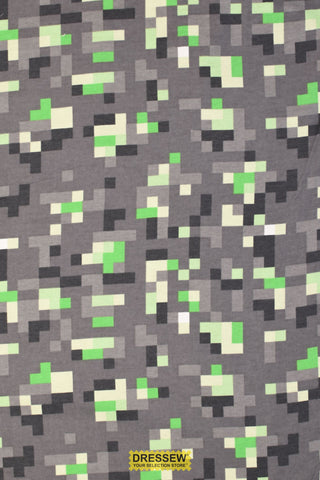 Minecraft Emerald Ore Flannelette Grey / Green