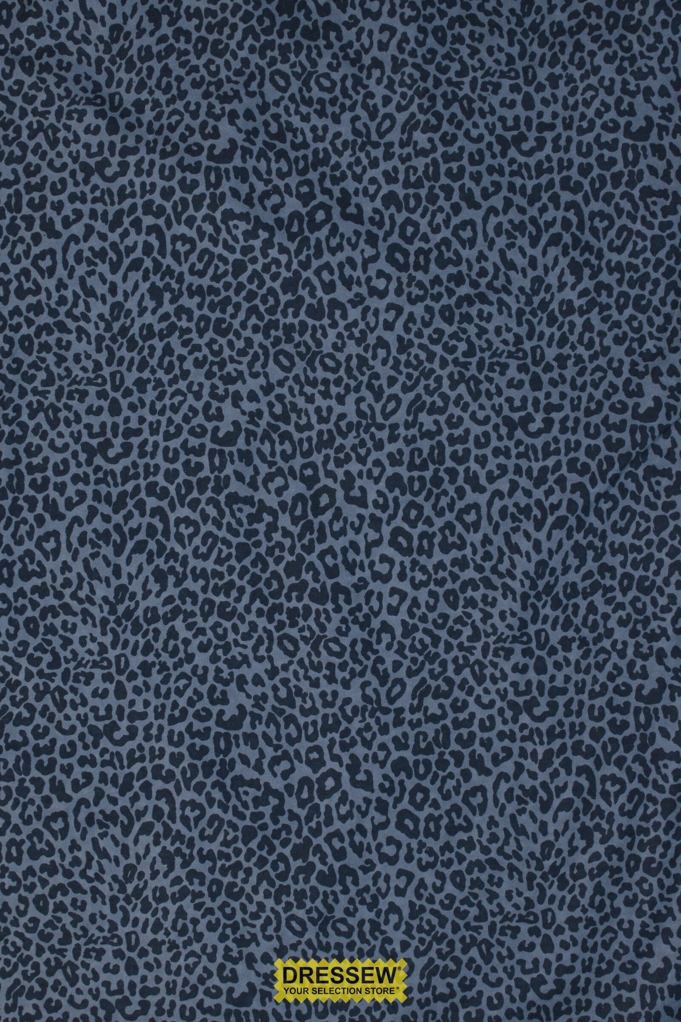 Mini Leopard Print Flannel Denim / Navy