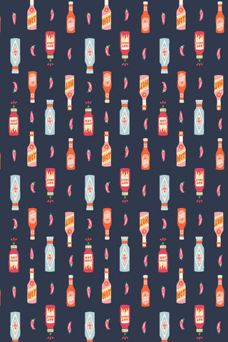 Mini Market Flamin' Hot By Beth Gray For Cotton + Steel Navy / Multi