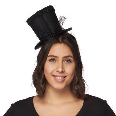 Mini Victorian Top Hat  Black
