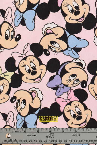 Minnie Mouse Flannelette Pink / Multi