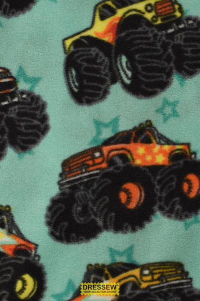 Monster Truck Polar Fleece Aqua / Multi
