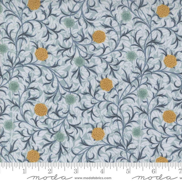 Morris Manor Scroll Floral By Barbara Brackman For Moda Sky