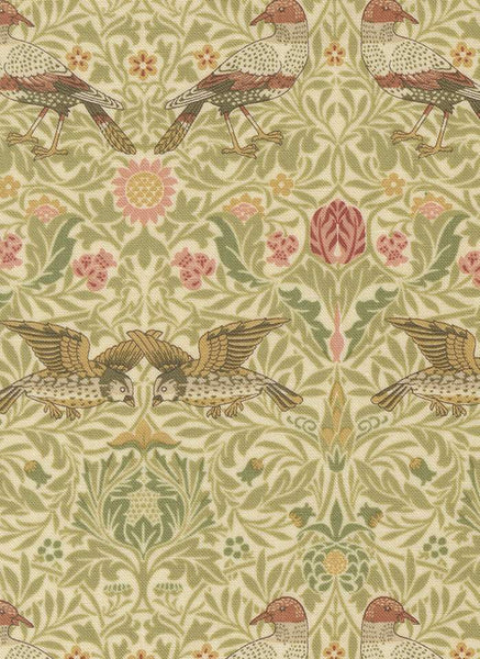 Morris Muse Damask Birds By Barbara Brackman For Moda Parchment