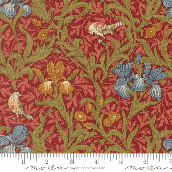 Morris Muse Iris Floral By Barbara Brackman For Moda Russet