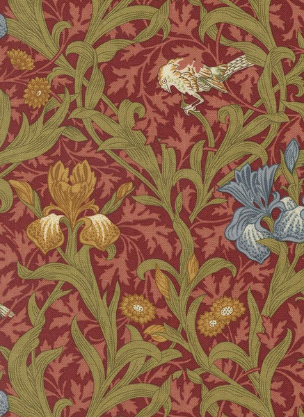 Morris Muse Iris Floral By Barbara Brackman For Moda Russet