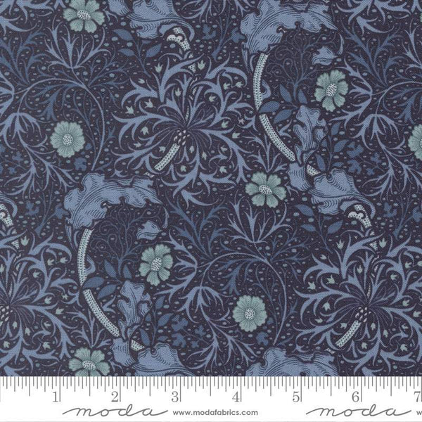 Morris Muse Seaweed Floral By Barbara Brackman For Moda Twilight