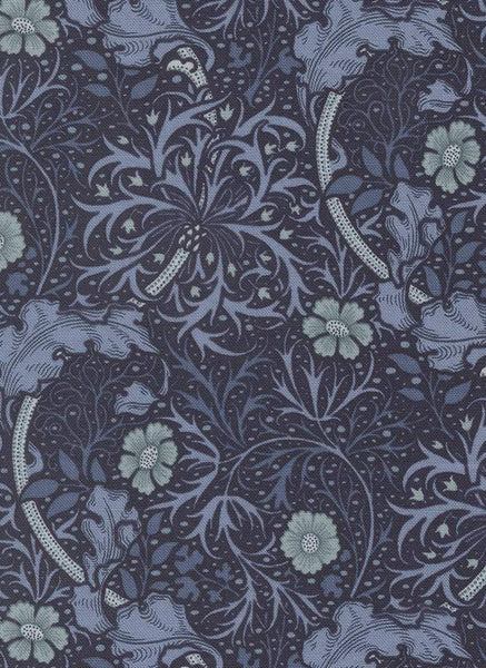 Morris Muse Seaweed Floral By Barbara Brackman For Moda Twilight