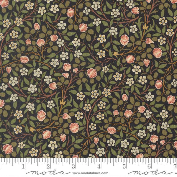Morris Muse Small Clover By Barbara Brackman For Moda Ebony