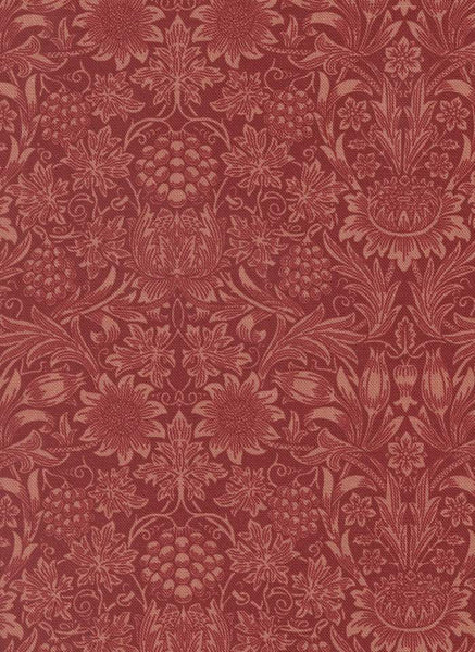 Morris Muse Sunflower Damask By Barbara Brackman For Moda Russet