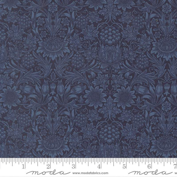 Morris Muse Sunflower Damask By Barbara Brackman For Moda Twilight