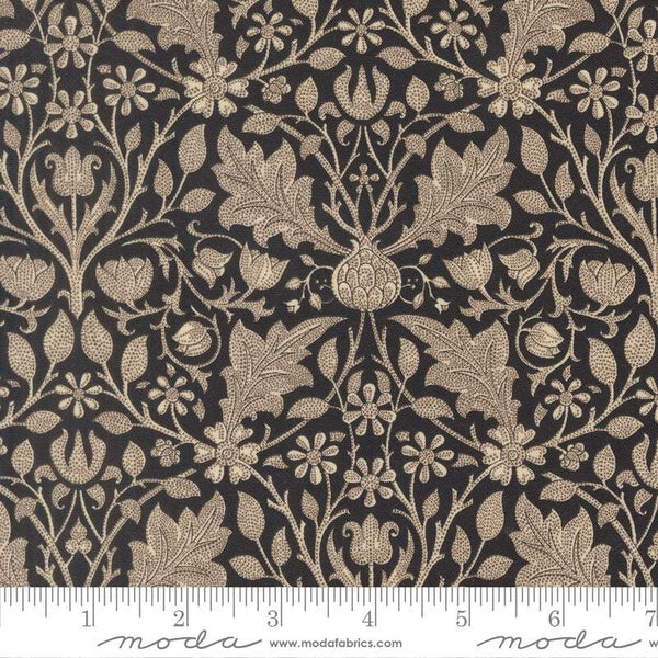Morris Muse Triple Net Floral By Barbara Brackman For Moda Ebony