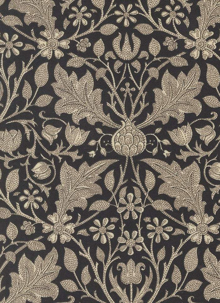 Morris Muse Triple Net Floral By Barbara Brackman For Moda Ebony