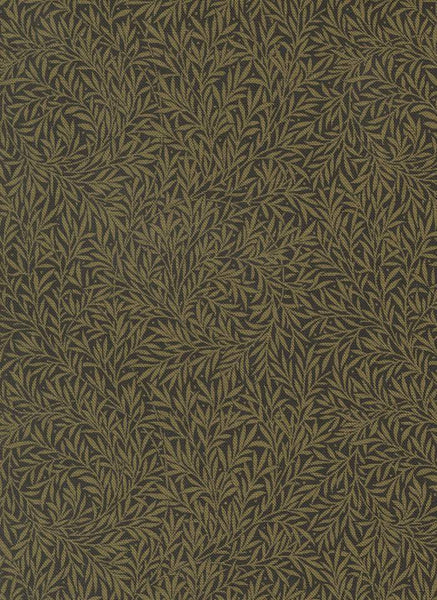 Morris Muse Willow Leaves By Barbara Brackman For Moda Ebony