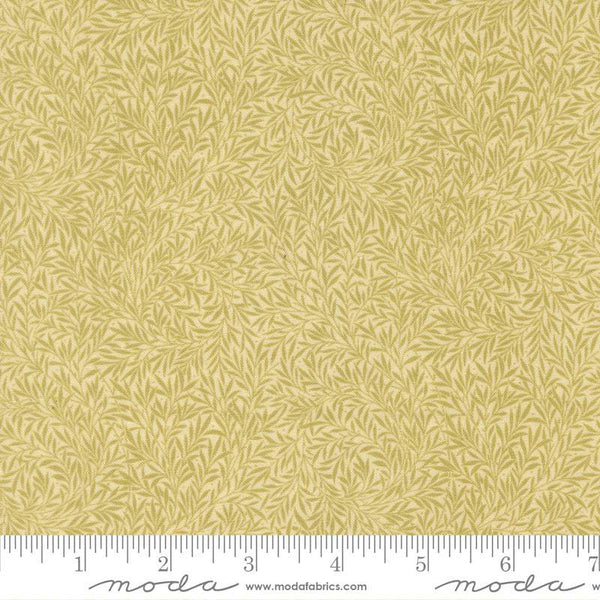 Morris Muse Willow Leaves By Barbara Brackman For Moda Parchment