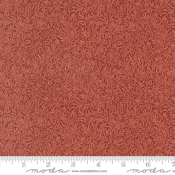 Morris Muse Willow Leaves By Barbara Brackman For Moda Russet