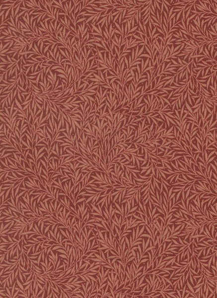 Morris Muse Willow Leaves By Barbara Brackman For Moda Russet
