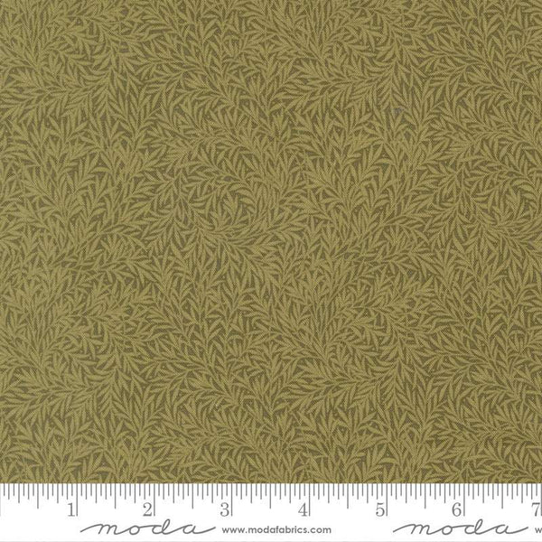 Morris Muse Willow Leaves By Barbara Brackman For Moda Sage