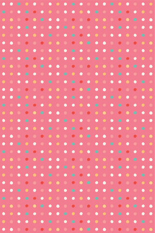 Mushroom Blooms Polkie Dots By Sisters Jill And Rani For Poppie Cotton Pink