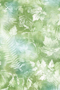 Mystic Mountain Digital Oak Leaves By Hoffman Digital Print Fern