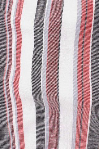Mystique Stripe Linen Blend Red / Black