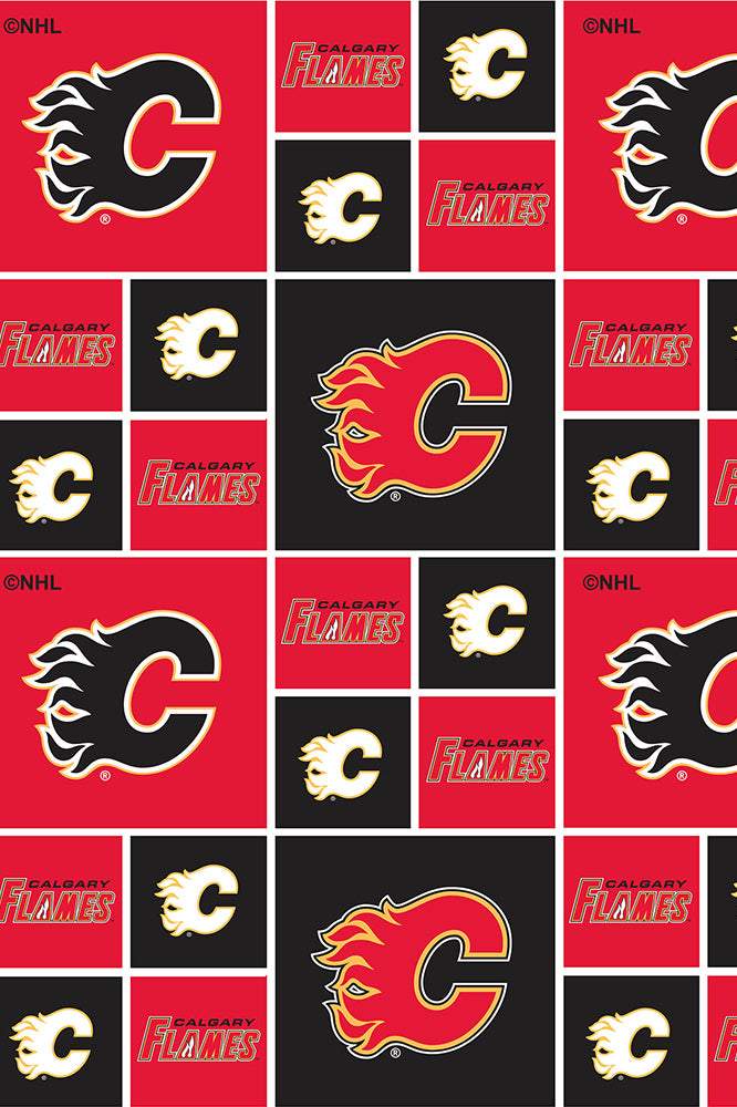 NHL Quilting Cotton Calgary Flames