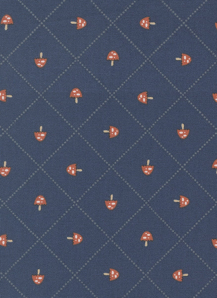 Natures Sketchbook Mushroom & Grid By Elena Amo For Moda Twilight