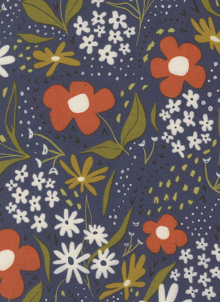 Night Owl Feedsack Floral By Gingiber For Moda Dusk