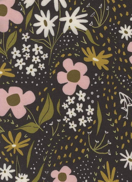 Night Owl Feedsack Floral By Gingiber For Moda Midnight