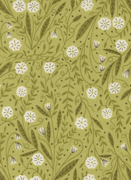 Night Owl Woodland Floral By Gingiber For Moda Leaf