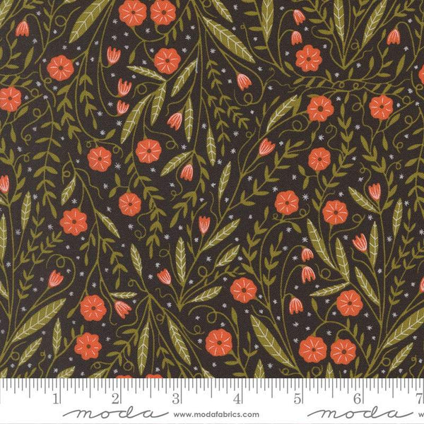 Night Owl Woodland Floral By Gingiber For Moda Midnight