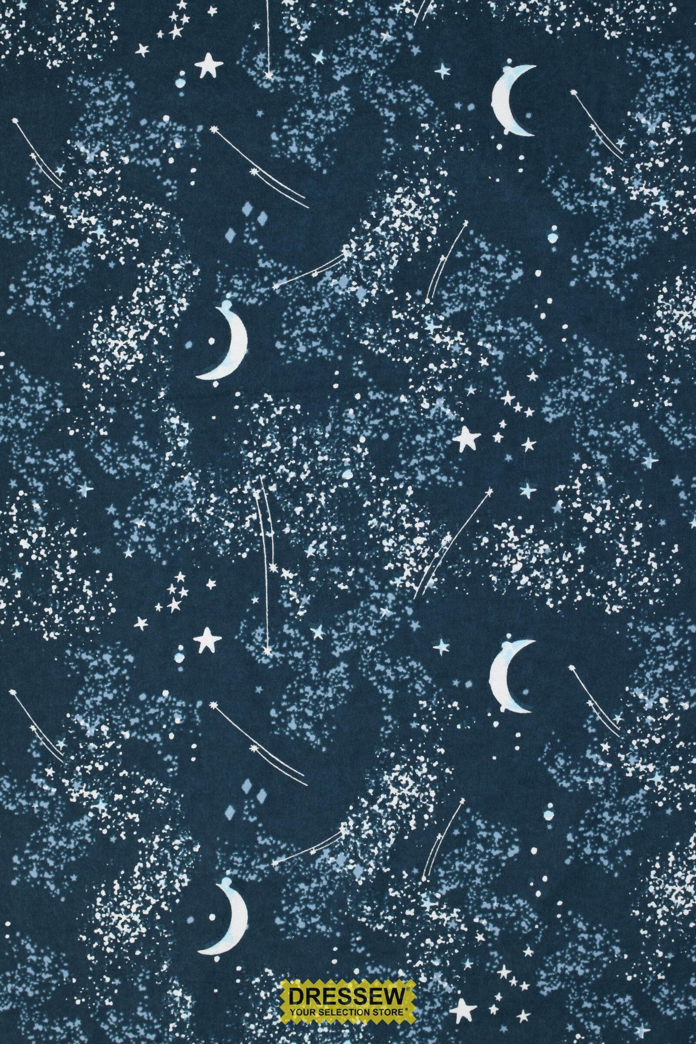 Night Sky Flannelette Marine / White