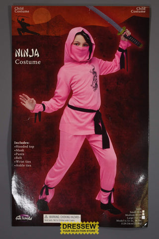 Ninja Costume Child - Large Pink
