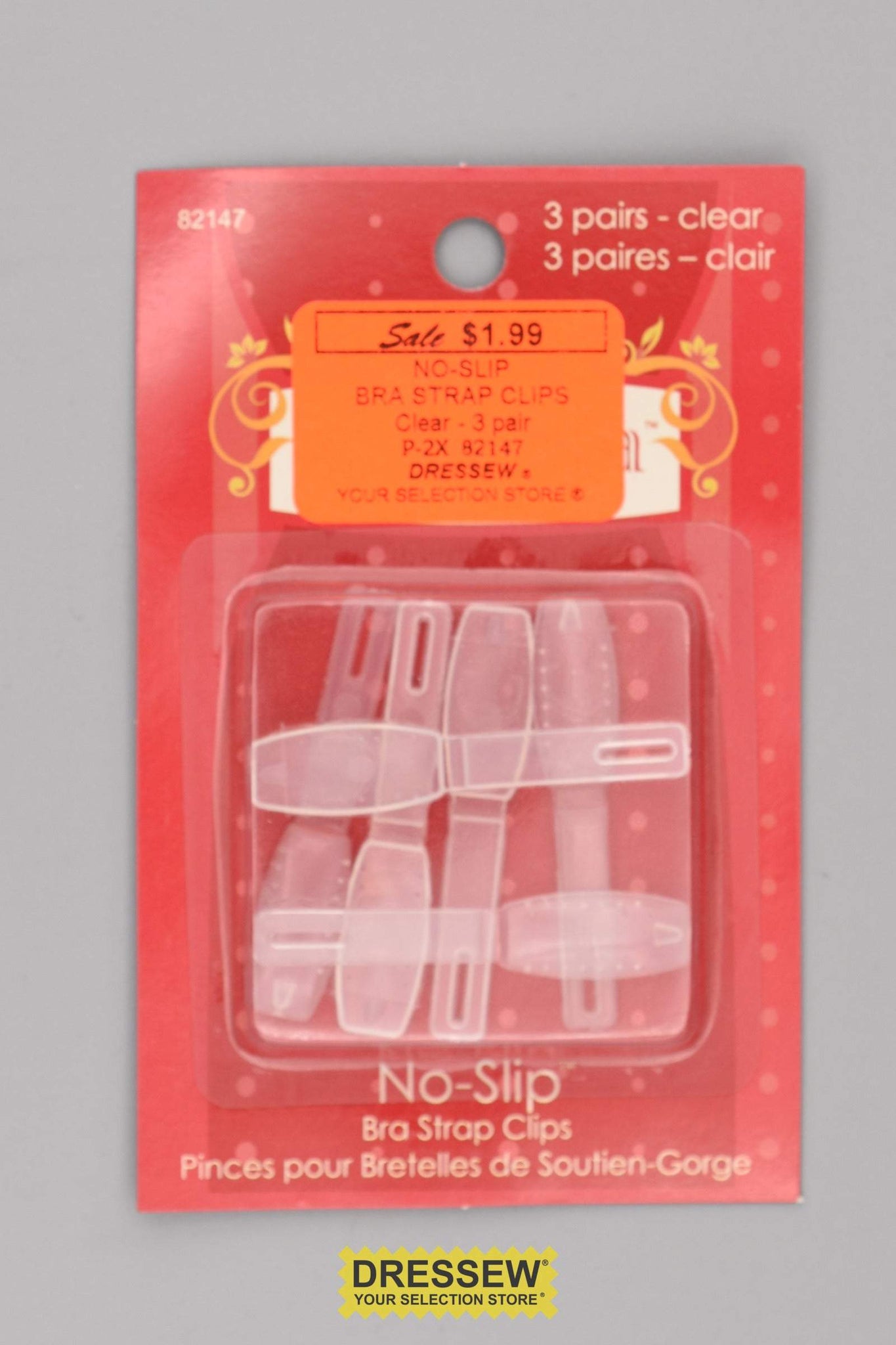 No-Slip Bra Strap Clips Clear
