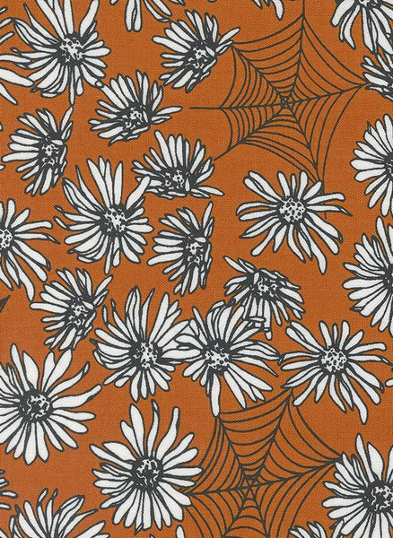 Noir Whispering Webs By Alli K. For Moda Pumpkin