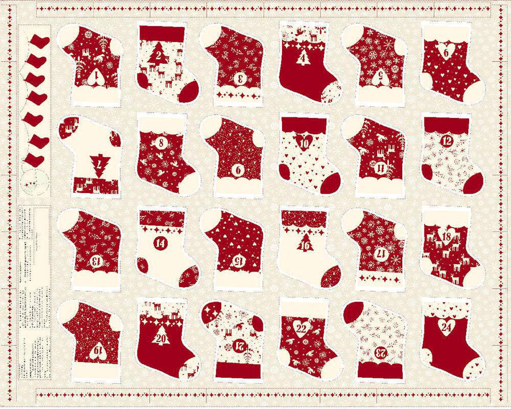 Nordic Noel Advent Panel By Stof