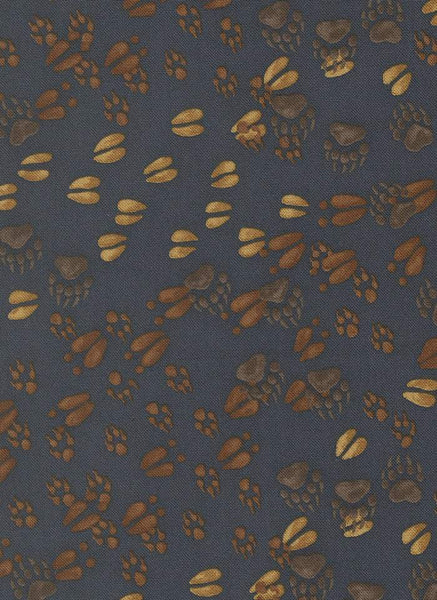 Northwoods Lodge Animal Tracks By Deb Strain For Moda Midnight