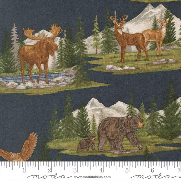 Northwoods Lodge Landscape By Deb Strain For Moda Midnight