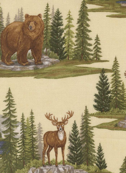 Northwoods Lodge Landscape By Deb Strain For Moda Natural