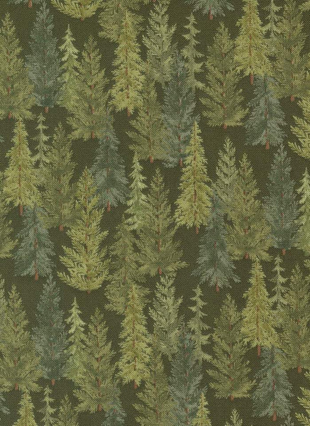Northwoods Lodge Tree Line By Deb Strain For Moda Pine