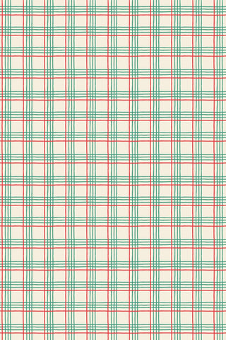 Oh What Fun Christmas Plaid By Poppie Cotton Green / White
