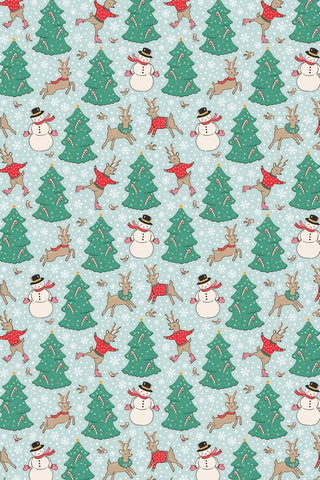 Oh What Fun Skating Deer By Poppie Cotton Blue