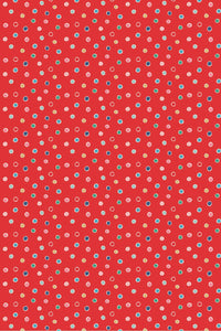 Oh What Fun Snow Dots By Poppie Cotton Red / Multi