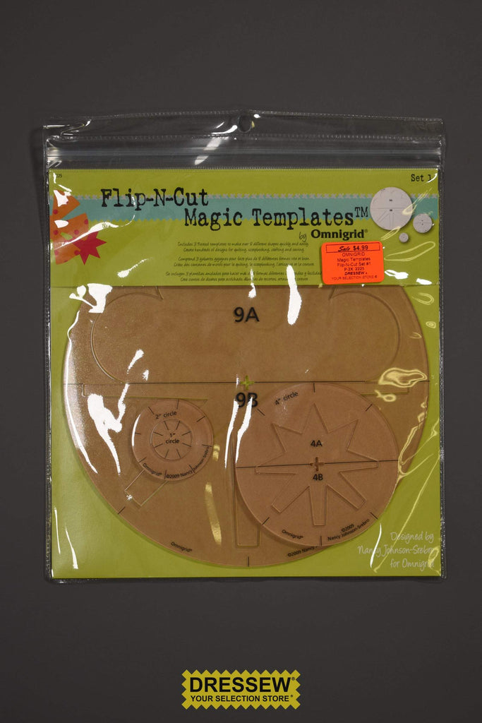 Omnigrid Magic Templates FlipNCut Set 1 Dressew Supply Ltd.