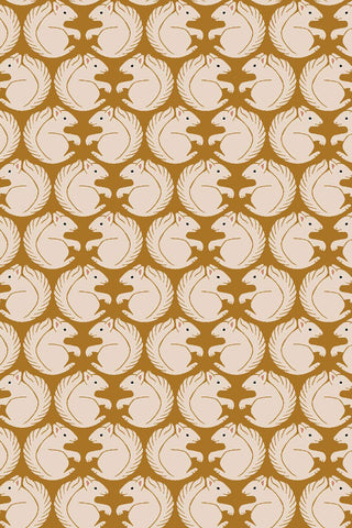 On A Fall Day Squirrel By Cotton + Steel Gold