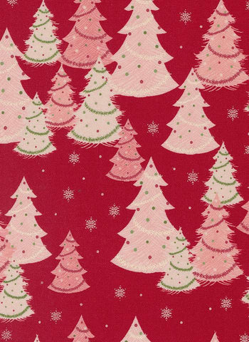 Once Upon A Christmas Christmas Trees By Sweetfire Road For Moda Red