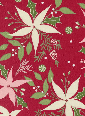 Once Upon A Christmas Poinsettia Dance By Sweetfire Road For Moda Red